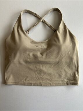 Vitality Women's Crossover Strap Tank Top - Beige